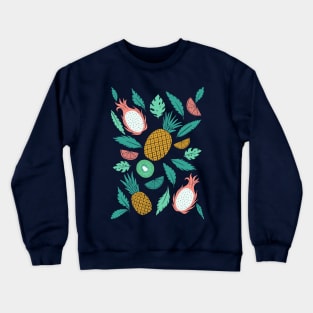 Summer Fruit on Pink Crewneck Sweatshirt